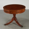 Georgian Style Leather Top Drum Table
