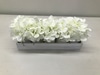 SILK Ceramic Mason Jar With White Hydrangeas Arrangement