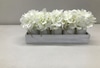 SILK Ceramic Mason Jar With White Hydrangeas Arrangement
