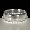 Small Silver Rimmed Cut Glass Bowl