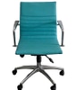 Turquoise Leather Office Chair