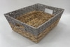 Wicker Basket, Gray and Brown