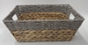 Wicker Basket, Gray and Brown