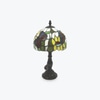 Tiffany-style Stained Glass Table Lamp, Espresso, 14"h