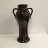Large Bauer chocolate brown vase