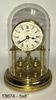 Anniversary clock in glass dome, Quartz, gold
