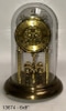 Anniversary clock in glass dome, Quartz, gold