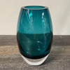 Blue Tear Drop Crystal Vase