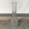 Tall Glass Ribbed Bud Vase