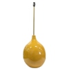 Floor Lamp base; Ceramic, Yellow glaze, Teardrop shape, uno fit