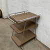 Three-Tier Vintage Brown Serving Cart