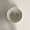 Small white ribbed ceramic pot