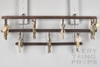 Two Tiered Wall Key Ring Holder w/ Seven Hooks & Sets of Keys