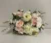 SILK Cream and blush centerpiece or table arrangement