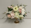 SILK Cream and blush centerpiece or table arrangement