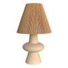 Lamp Base; Ceramic, Tan, matt finish, conical stacked sphere