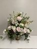 SILK Medium pink and white garden arrangement.