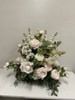 SILK Medium pink and white garden arrangement.