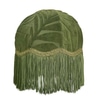 Lamp Shade; Velour, green with raised fern leaves,