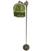 Lamp Shade; Velour, green with raised fern leaves,