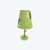 Table Lamp Kids green w/ owls etc 18"h