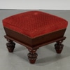 Victorian Carved Mahogany Upholstered Foot Stool