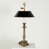 Empire Style Stick Lamp with Tole Shade and Arrow Finial