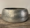 Silver Hammered Planter