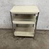 Vintage Metal and Cream Rolling Cart