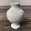 White Ceramic Round Bud Vase B