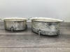 Silver Stamp Oval Container