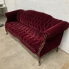 Vintage Red Velvet Sofa