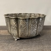 Silver Embossed Oval Bowl or Planter