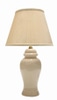 Lamp Shade; Ivory silk, accordion, conical shape