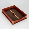 Vintage Cross Leather Legal Tray and Cover