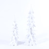 White with Silver Christmas tree Set of 2