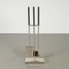 Modern Chrome Fireplace Tools with Stand