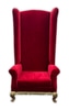 Wingback throne Chair Santa, Red