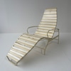 Yellow & White Stripe Pool Lounge Rocker