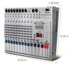 Silver 12-Channel DJ Professional Mixer