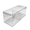 Storage Bin; Clear, acrylic, rectangular
