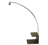 Corner Floor Lamp; Vintage, chrome, arched arm,