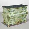 Venetian Painted Commode with Faux Green Marble Top