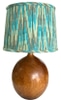 Table Lamp Base; Mango wood, bud shape, thin neck,