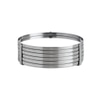 Coaster Set; Stainless Steel, round with raised lip,