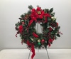 SILK Pine Wreath with Holly Berries