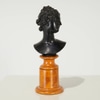 Black Marble Greek Female Bust