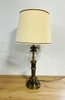 Stiffel Glass Orb & Brass Table Lamp
