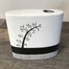 Asian Black and White Oval Vase B