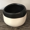 Small Nyla Black and White Ceramic Pot